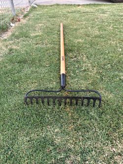 Anvil 47 in. L Wood Handle 14-Tines Garden Bow Rake