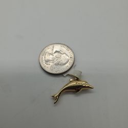 10KT YELLOW GOLD DOLPHIN CHARM 