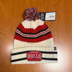 Chicago Bulls '47 Brand NBA Winter Beanie Hat Pom Pom One Size Fits Most