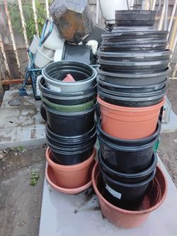 Plastic pots each