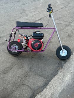 Gas-Powered Mini Bike Purple Frame