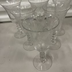 Set Of 6 Crystal Water Glasses