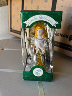 Lauscha Glas Creation Blown Glass Angel Ornament
