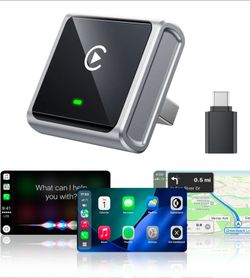 Mini Wireless CarPlay Adapter for iPhone Apple, USB-A/C Plug & Play
Go Wireless with Factory Wired A