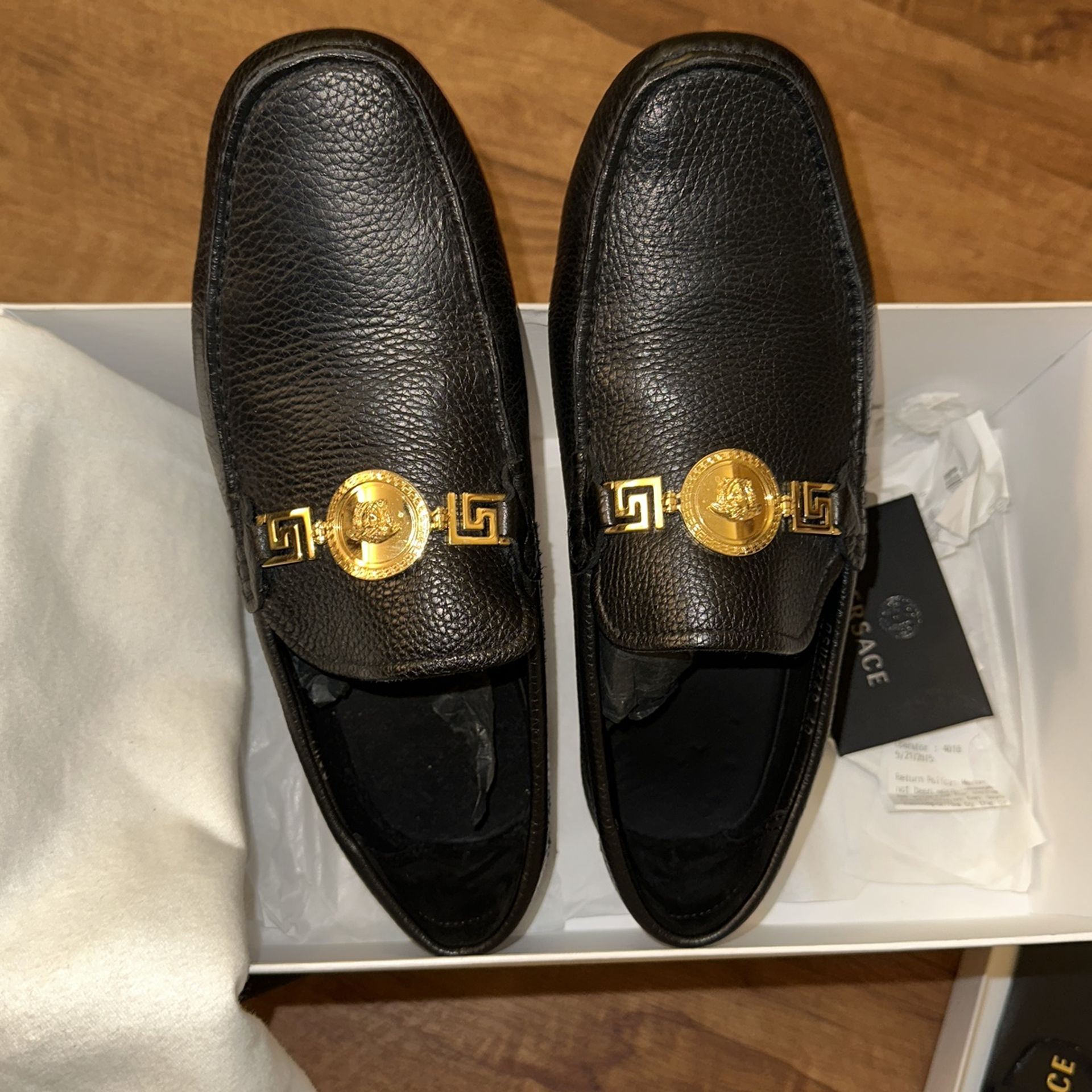 Versace Leather Driver Shoes