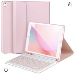 iPad case with keyboard gen7-9 (Pink)