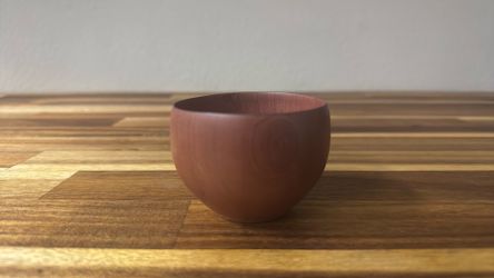 Handmade small old growth red wood vace
