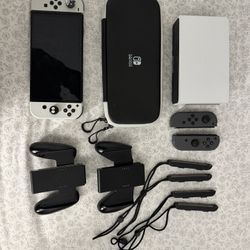 Nintendo Switch – OLED Model With Extra Joycons And Carrying Case