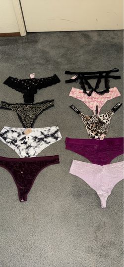Women’s Brand new Victoria’s Secret luxury very sexy Thong Lot (9) size xl