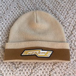 FW20 Supreme Tan Cuff Stripe Logo Unisex Beanie/Hat Accessory