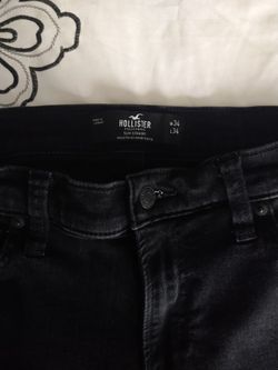 Hollister men's black Slim straight jeans 34 By 34