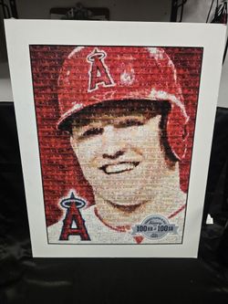 Los Angeles Angels Mike Trout 100 HR 100 SB Matted Poster