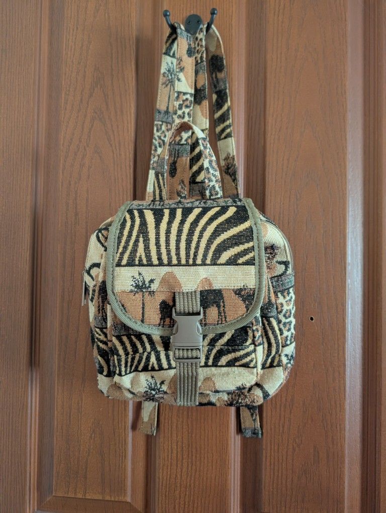 Safari Themed Mini Backpack Tapestry Purse By Festival