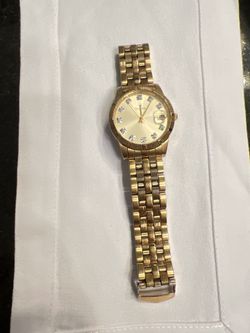 Bulova Men’s Gold Tone Diamond  Crystal Watch