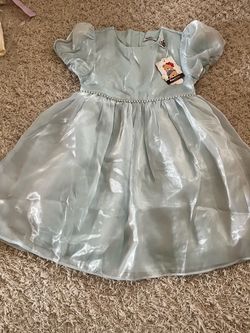 Girls Light Blue Satin Princess Dress size 7