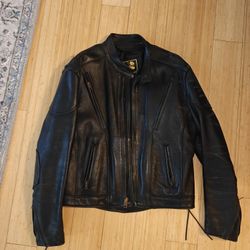 Motorcycle jacket U.S. Made Co black, large, like new