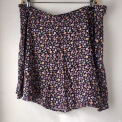 Floral Mini Skirt, XXL
