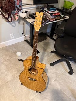 Dean acoustic-electric guitar - with amp and guitar stand