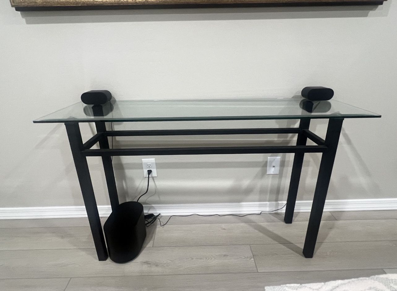 🖤 Glass Coffee + Console Table Set – Modern + Sleek 🖤