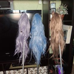 3 Long Hair Wigs