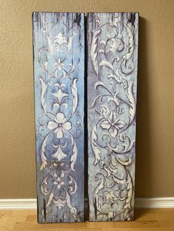 Uttermost Set Of 2 Climbing Vines And Floral Wall Art 60”x14”x1.625”