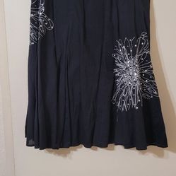 Sparkling Pattern Black Skirt 