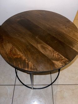 Industrial Wood and Metal Coffee Table