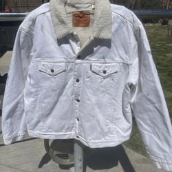 Levi’s White Sherpa Jacket