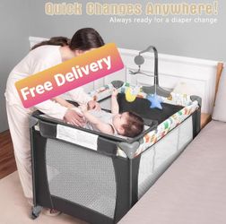 New in box Foldable baby bassinet crib pack and play NUEVA CUNA plegable moises para bebe 