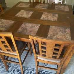 Cocktail Height, Removable Leave, 6 Chairs 