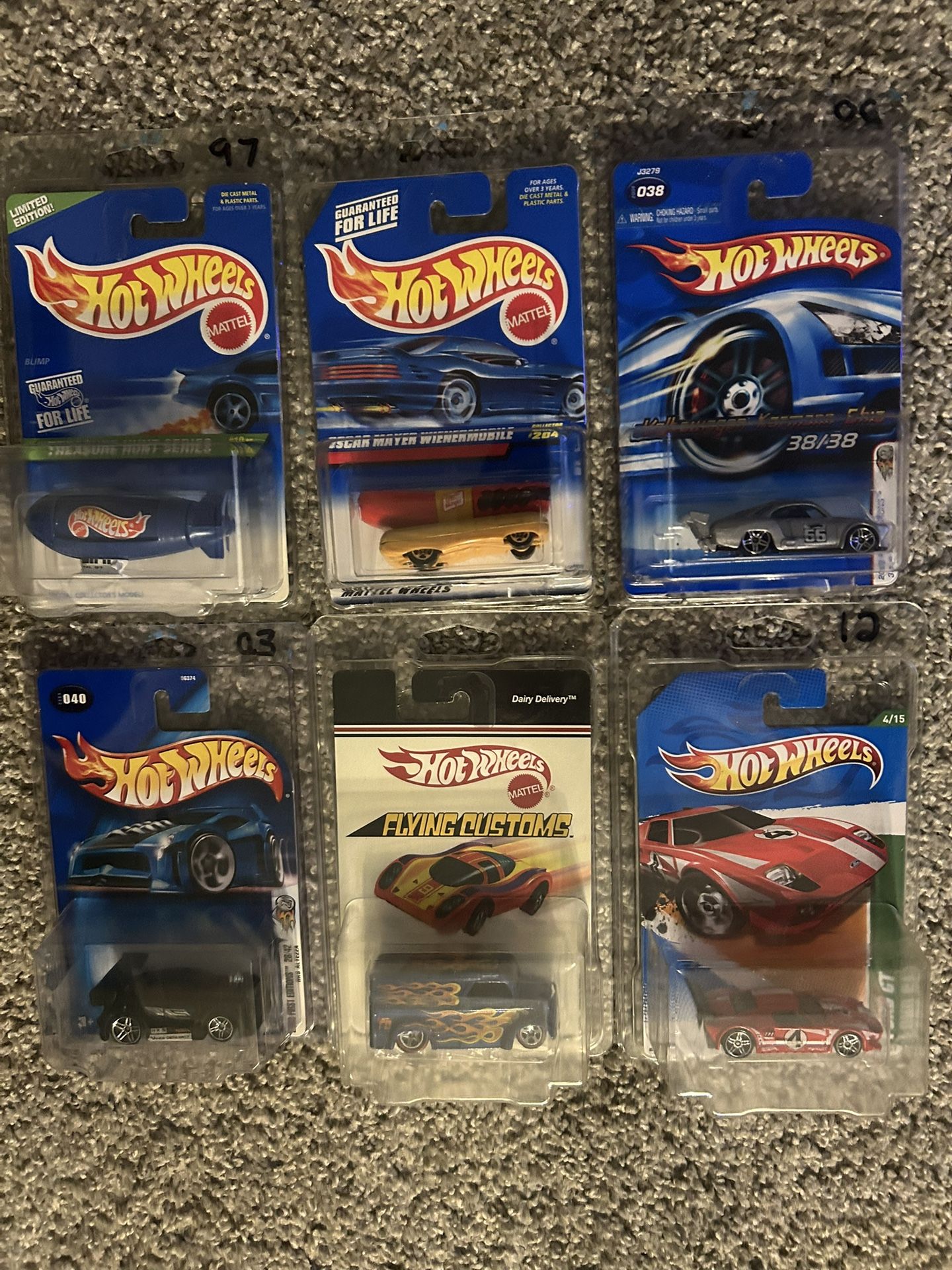 6 Rare Hot Wheels Cars in Protector Cases!!!