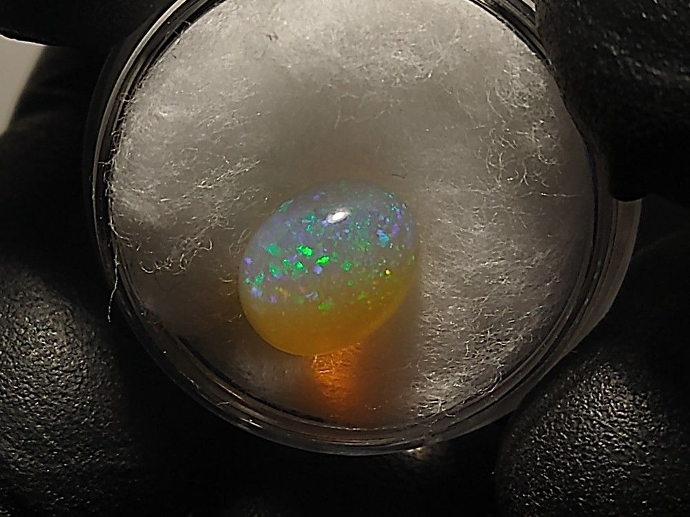 Natural Pinefire Pattern Opal Cabochon
