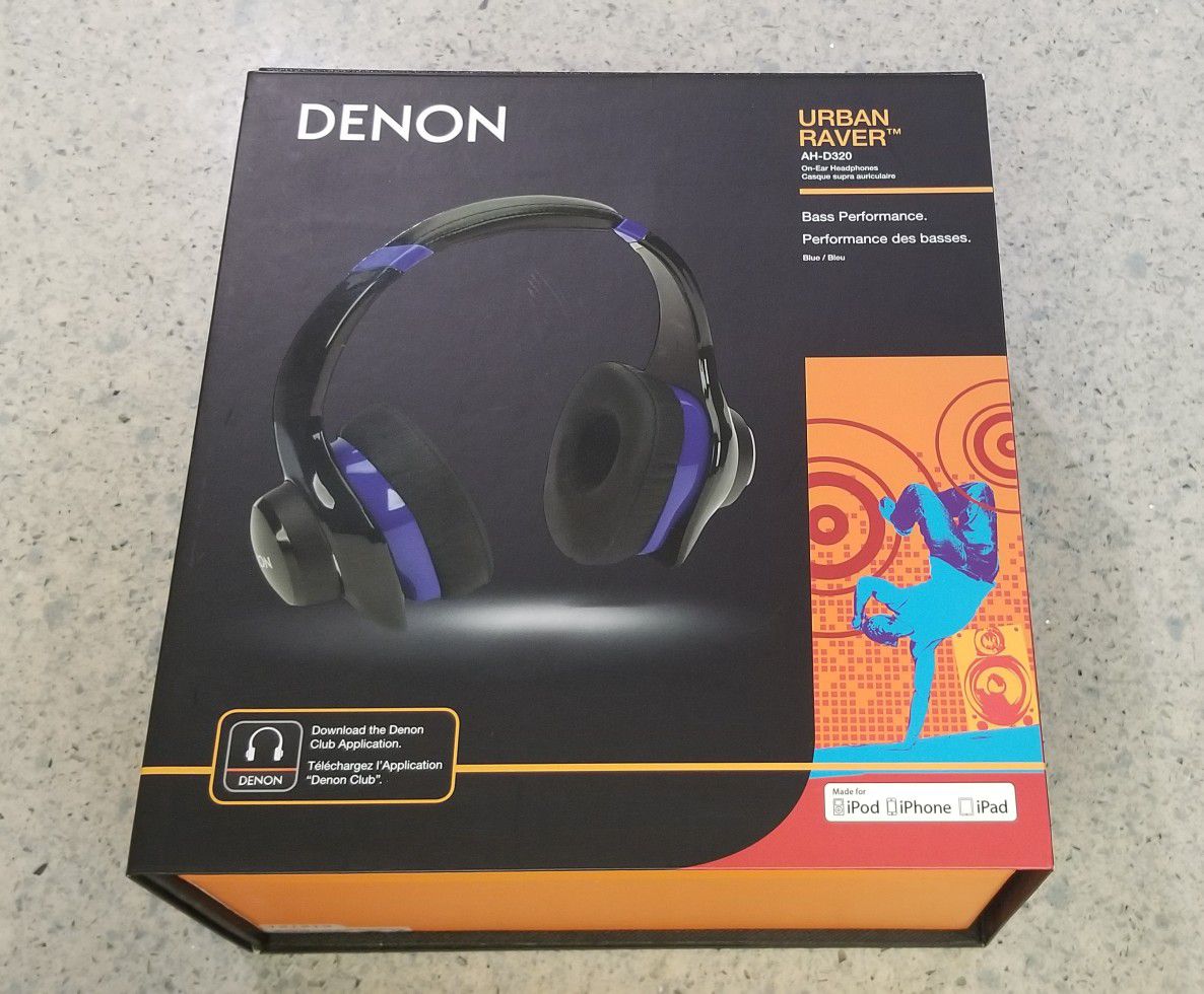Denon Urban Raver AH-D320 DJ Headphones (Read Full Description)