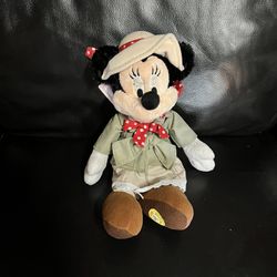 New Disneyland Hong Kong Minnie Mouse plush safari explorer limited stuffed anim
