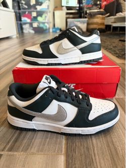 Women’s Nike Dunk Low Shoes - Seaweed/White/Sail/Metallic Silver - Size 7