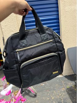 Skip Hop Black Nylon Diaper Bag