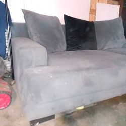 Gray And Black Sectional Slightly Used