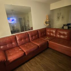 Red Leather Couch