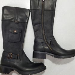 NEW Timberland Charles Street Darcey Black Leather Boot Women's Size 6.5