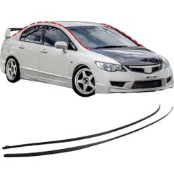Honda Civic XQSMWF 1 Pair Molding L&R Drip Side Set Compatible with Honda Civic 