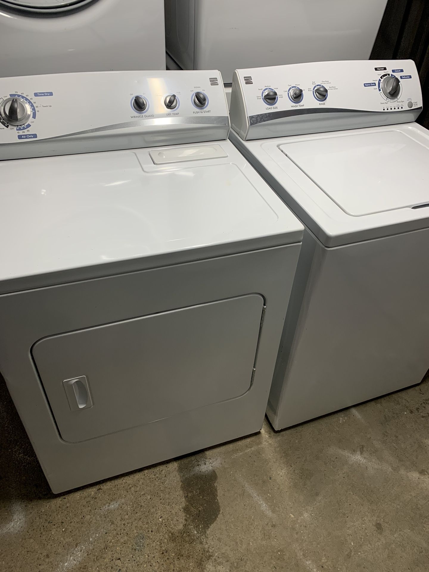 Kenmore topload super clean Washer and dryer