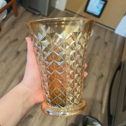 Vintage Carnival Glass Vase 