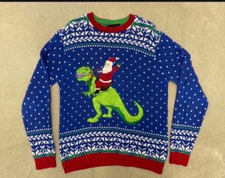 CHRISTMAS SWEATER 🎅🏻🦖SIZE MEDIUM $35