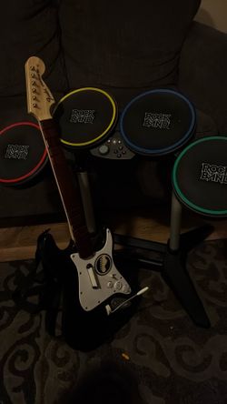 rock band guitar and drums