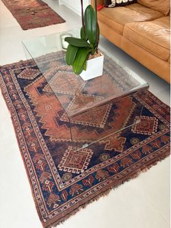Glass waterfall coffee table