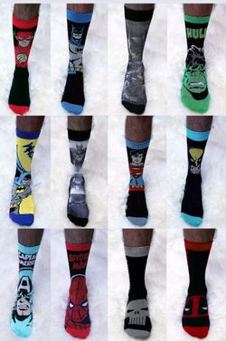 New Men's Super Hero Marvel DC Socks