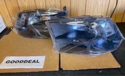 #OH72 FIT 2009-2018 Dodge Ram 1500/2500/3500 Black Out Halogen Headlight Head Lights Pair Set