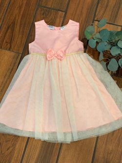 Girls’ Pink Bow Dress