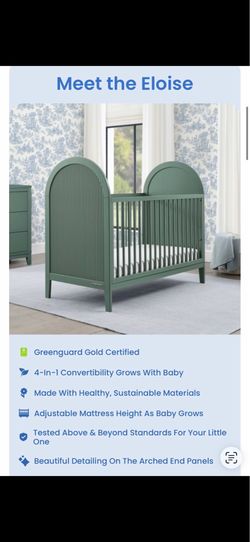 Eloise 4in1 Convertible Crib/ Baby/ Nursery/ Toddler/ furniture/ bed/ Crib/ New