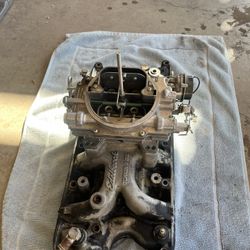 Edelbrock 1406-600cfm Carburetor, Edlelbrock TorkerII 302 Intake Manifold & Stock 302 Heads